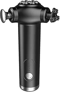 مسدس تدليك محمول باليد مع 3 رؤوس تدليك، مدلك كهربائي للانسجة العميقة قابل لاعادة الشحن،